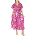 thumbnail image 3 of HAPPY BAY Women's Plus Size Caftan Maxi Boho Sleepwear Loungewear Dashiki House Dresses for Women 2X-3X 2953, 3 of 4