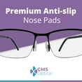 thumbnail image 2 of GMS Optical Oval Push-In Silicone Nose Pads for Glasses – 11mm Small Length, 5.25mm Width, for Eyeglass Repair ( 10 Pair, Clear), 2 of 8