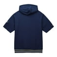 thumbnail image 3 of Men's Mitchell & Ness Navy Dallas Cowboys Pre-Game Short Sleeve Pullover Hoodie, 3 of 5