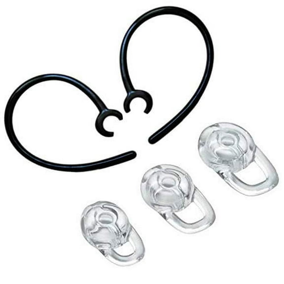 Earbuds Eargel Earhooks Replacement Earbuds Ear Tips and Ear Hook 2 Small 2 Medium 2 Large and 2 Small Clamp Bluetooth Loop Clip