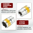 thumbnail image 5 of Uxcell 4pcs 1/2" Drive 6 Points Socket 20mm CR-V Metric Shallow Impact Socket, 5 of 7