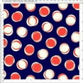 thumbnail image 2 of Chiffon Printed Dot Lane Polka Dot Sheer Fabric by the Yard Dress Top (NAVY/AQUA/IVORY, ByYard), 2 of 6
