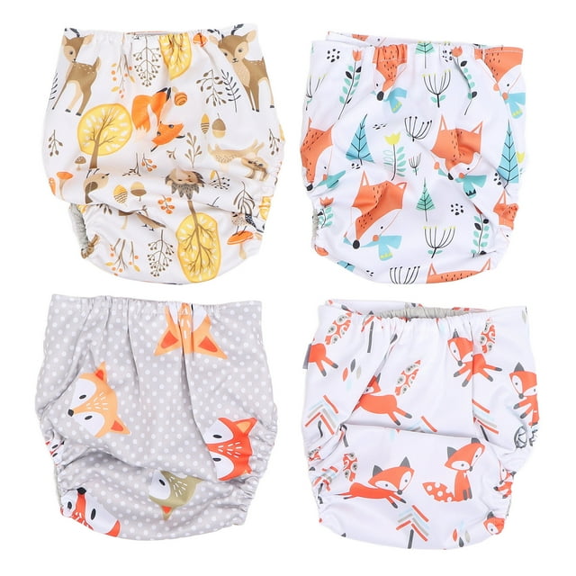 Pañales de tela transpirables, 4 piezas de pañales lavables para bebés, pañales impermeables, productos para bebés, los mejores de su clase