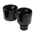 thumbnail image 1 of Extensor de portavasos para coche, Base ajustable, portavasos doble, organizador Interior de coche Negro, 1 of 8