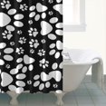 thumbnail image 4 of Black Paw Shower Curtain 72"x72" ,Bathroom Decorative Shower Curtains Set with 12 Hooks,Modern Waterproof Washable Shower Curtain, 4 of 6