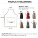 thumbnail image 3 of Kearding Delantal de cocina, cubierta protectora impermeable de lona, ​​delantales sencillos para el hogar, ropa de trabajo con bolsillo para Herramientas y accesorios para hornear caqui oscuro Kearding HA011665-04, 3 of 6