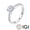 White, variant on IGI Certified Lab-Grown Diamond Classic 4-Prong 1 Carat Round Cut 925 Sterling Silver White-Tone Women's Engagement Ring