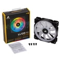thumbnail image 5 of Ventilador Corsair LL Series LL120 RGB de 120 mm con doble bucle de luz RGB LED PWM (paquete individual, CO-9050071-WW) para escritorio, negro, sin controlador, 5 of 5