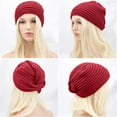 thumbnail image 2 of CYSFASHION Beanie for Women Beanies Fall Fashion Must Haves Slouch Cap Fitness Winter Hats Women's Hats Red, 2 of 5