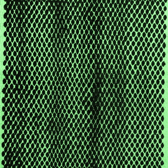 Ahgly Company Indoor Square Abstract Emerald Green Modern Area Rugs, 5' Square
