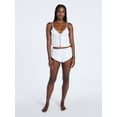 thumbnail image 3 of Joyspun Women's Bridal Lace Satin Cami and Shorts Set, 2-Piece, Sizes XS-XXXL, 3 of 6