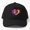 Black, variant on Flaming Heart Baseball Hat, Fiery Love Symbol Graphic Design, Classic Everyday Casual Cap