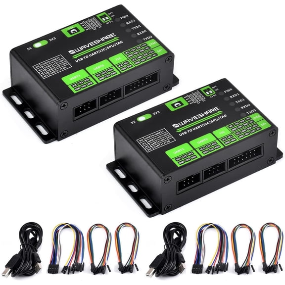 2PCS USB to UART/I2C/SPI/JTAG Converter, Supports Multiple Interfaces, Compatible with 3.3V and 5V, Multiple Systems Support