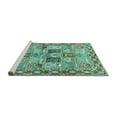 thumbnail image 2 of Ahgly Company Machine Washable Indoor Rectangle Persian Turquoise Blue Traditional Area Rugs, 3' x 5', 2 of 4