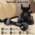 thumbnail image 2 of Teléfono retro Bluetooth Sangyn con altavoz negro, 2 of 6