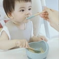 thumbnail image 2 of 4pcs wooden handle silicone spoon fork baby children fork spoon silicone fork spoon long handle fork spoon, 2 of 5