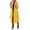 Yellow, variant on Women's Faux Wool Coat Blouse Thin Coats Trench Long Jacket Ladies Slim Long Belt Black XXL