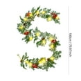 thumbnail image 2 of Christmas Garland with Lights, 6Ft Lighted Cypress Leaves Garland Decorated with Pine Cones, Berry, Battery Operated Christmas Lights for Mantle Fireplace Stairs Wall Table, 2 of 5