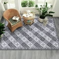 thumbnail image 4 of Geetinfly 9*12FT Area Rugs 9*12 Area Rug Washable Living Room Rug Large Vinitage SoFT Area Rugs Boho Rug Non Slip Grey Persian Indoor Floor Carpet Rug for Kitchen Dining Room Home Office Gray tone, 4 of 7