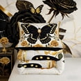 thumbnail image 5 of Manfei Black Gold Butterfly Bedding Sets Toddler with Comforter, Dreamy Golden Blossoms Duvet Insert, Modern Aesthetic Comforter Sets Toddler Size, Microfiber Bedroom Decorative, 2pcs Reversible, 5 of 7