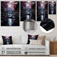 thumbnail image 4 of Designart "Uncharted Journey Beneath the Pink Tree Waterfall I" Landscapes Metal Art Print, 4 of 5