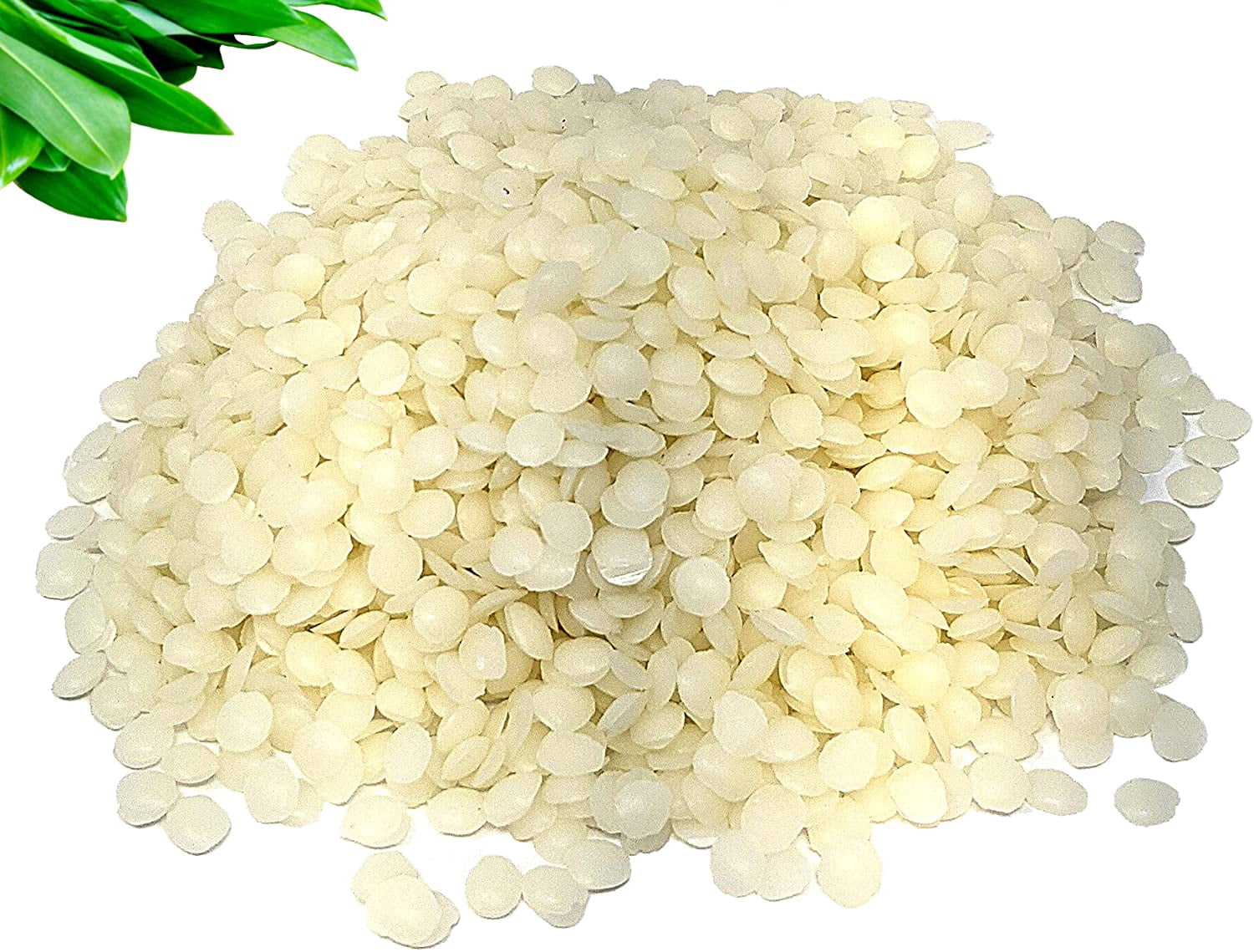 Hyoola, 2 Pound Natural - Candle Making, Cosmetic Grade Bees Wax Pellets - White Triple Filtered