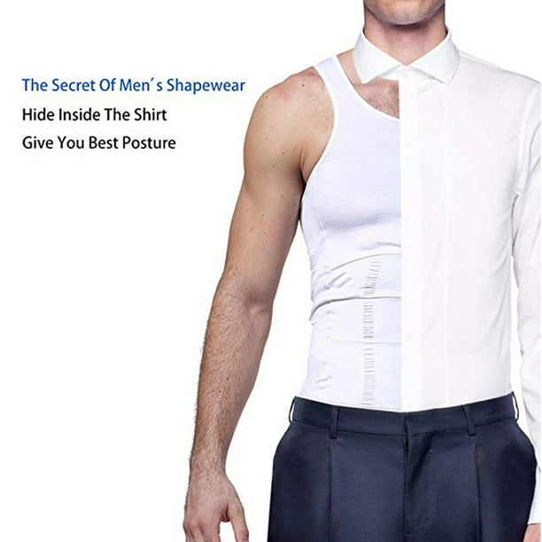 Men's Slimming Body Shapewear Vest Shirt Compression Abdomen Tummy Belly  Control 