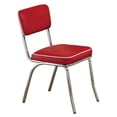 thumbnail image 1 of Coaster Home Furniture Cleveland Chrome Plated Retro Dining Room Chairs Set, Red, 1 of 5
