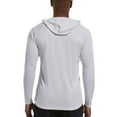 thumbnail image 3 of Homeyce Men's Sun Protection Hoodie Shirt UPF 50+ Long Sleeve Shirt Uv Protection Fishing Swimming Lightweight Hoodie with Hood Quick Dry T Shirts Rash Guards,Light Gray XL, 3 of 6