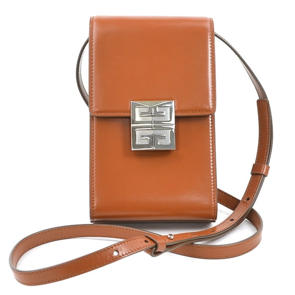 Pre-Owned GIVENCHY Shoulder Bag Leather Brown Women's 56072g