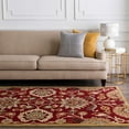thumbnail image 2 of Hauteloom Elkins Wool Living Room, Bedroom Farmhouse Area Rug - Traditional Floral Carpet - Bohemian Paisley Vibe - Purple, Red, Brown, Orange - 2' x 4' Hearth, 2 of 13