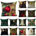 thumbnail image 2 of Merry Xmas Throw Pillow Covers 40/45/50cm Christmas Tree Snowman Ornament Balls Throw Pillowcase for Sofa Couch Home Decor, 2 of 4