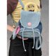 thumbnail image 1 of Mini Mochila coreana Vintage Harajuku, Mochila con botón de mezclilla Donut, mochilas estéticas azules Y2k, nueva moda informal Fivean unisex, 1 of 2