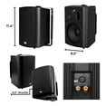thumbnail image 3 of Altavoz para patio exterior OSD AP640 6.5 150 W, 3 vías, negro, 3 of 6