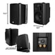 thumbnail image 3 of Altavoz para patio exterior OSD AP640 6.5 150 W, 3 vías, negro, 3 of 6