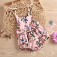 thumbnail image 6 of KkSLirnhs 0-3 Months Baby Clothing Sets Outfits Set Summer Baby Girls Flowers Straps Sleeveless Jumpsuit Casual Bodysuit Clothes Pink, 6 of 9