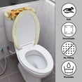 thumbnail image 3 of HELLHERO Sunflower Pattern Toilet Lid Cover and Toilet Tank Lid Cover & Toilet Cover Set with Adjustable Polyester Fabric for Reusable, Non-Slip, 3 of 8