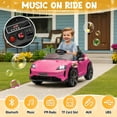 thumbnail image 5 of UBesGoo 12V Kids Ride On Car Licensed Porsche Taycan, Power Wheels Electric Car with RC, Headlights, Music - Pink, 5 of 10