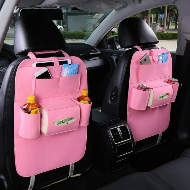 1Pcs Car Storage Bag Universal Back Seat Organizer Box Felt Covers Backseat Holder  Multi-Pockets Container 