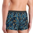 thumbnail image 3 of Disketp Blue Leaves A Men's Boxer Briefs,Soft and Breathable Cotton Underwear with ComfortFlex Waistband, 3 of 7