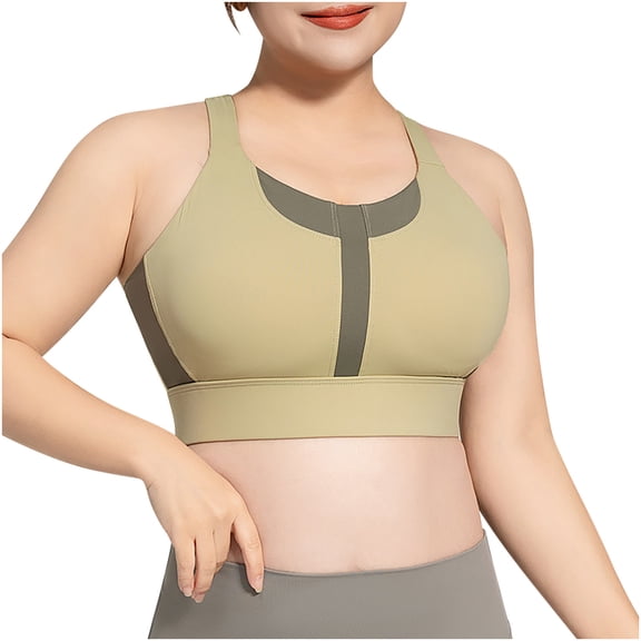 KyCheLot Sports Bras for Women High Impact Plus Size Seamless Wicking High Support Push up Bra