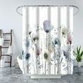 thumbnail image 3 of Floral Shower Curtains for Bathroom, Blue Watercolor Shower Curtain, Farmhouse Bathroom Curtain Decoration, Waterproof Fabric Shower Curtain Liner Set Machine Washable 72x72 Inch (with 12 Hooks), 3 of 6