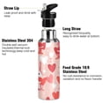 thumbnail image 3 of Yayeee 33oz Insulated Water Bottle Double Wall Stainless Steel with Flip Straw Lid, Bunnies and Hearts, 3 of 7
