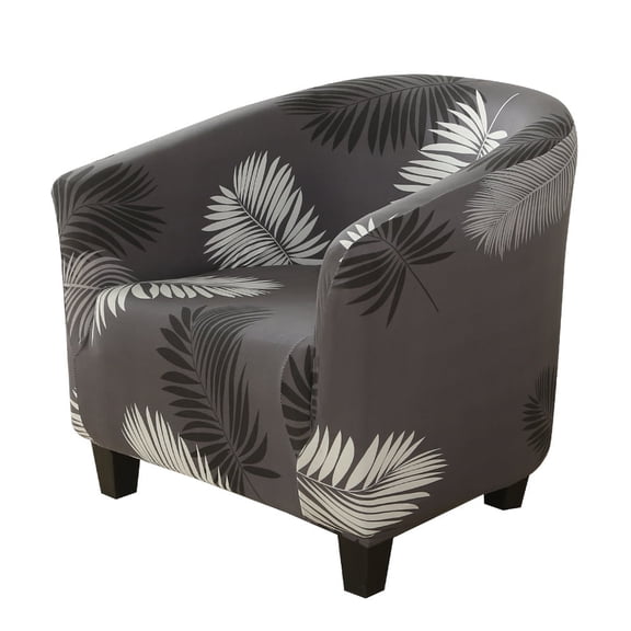 1pc Milk Printed Club Chair Slipcover Stretch Barrel Chair Covers Solid Color Tub Chair Slipcovers Spandex Armchair Sofa Cover Removable Couch Furniture Protector Arm Chair Cover For Living Room