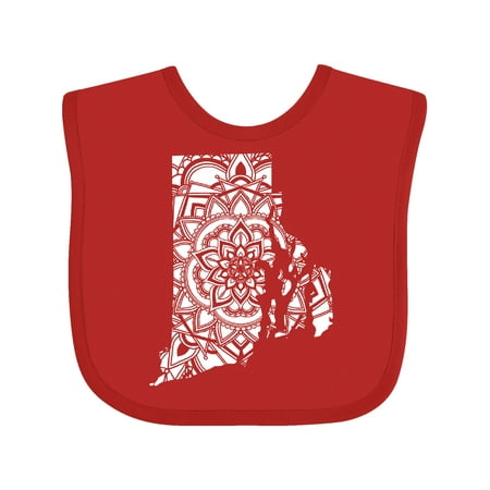 

Inktastic Rhode Island Silhouette Mandala Gift Baby Boy or Baby Girl Bib