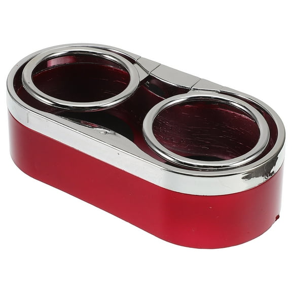 Homoyoyo Universal Dual Cup Holder for Car - Red Plastic Drink Bottle Organizer and Car Accessories