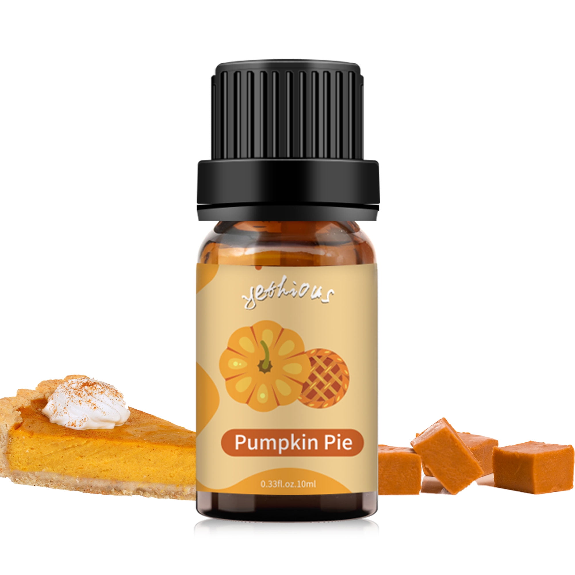 Pumpkin Pie Essential Oil, 100% Pure and Undiluted, Natural Fragrance, For Diffusers, Athletes Care, Skin and Hair Care, DIY Scented Candle, 10ml