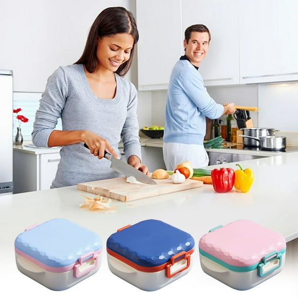 Xihbxyly Lonchera Portátil, Diseño Multicompartimento, Apta para Microondas, Ligera y Fácil de Transportar, Ideal para La Escuela, La Oficina y Picnics. Material Apto para Alimentos. Tamaño: 18,5 X 1
