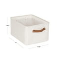 thumbnail image 4 of Mainstays Natural Canvas Fabric Decorative Storage Basket with Handles, 15 in x 8 in x 11 in, 4 of 8