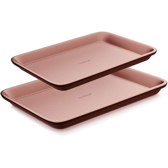 NutriChef Kitchen Oven Baking Pans - Deluxe Non-Stick Cookie Sheet Bakeware (2-Piece)